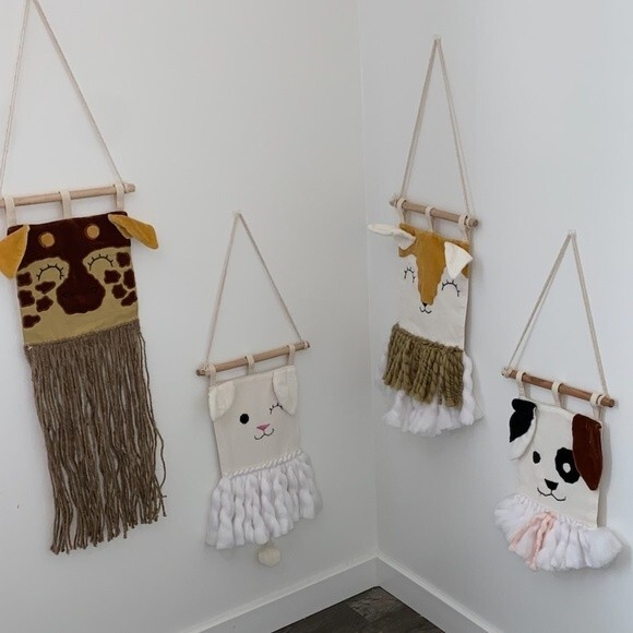 DEER Wall Hanging Art Animal Natural Room Decor BOHO Nursery Kids Room Boho - Picture 7 of 9